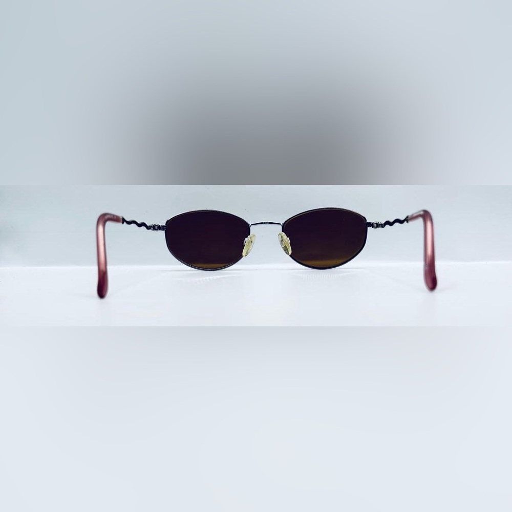 Sophia Loren 073 Pink Silver Oval Sunglasses Frames Only - Picture 6 of 8